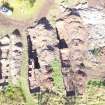 Archaeological evaluation, Drone photograph of trenches 2-6, Proposed new house site, Allanbank, Duns, Scottish Borders