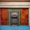 Interior.  Ground floor.  Dining room.  Detail of fireplace.