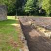 Watching brief, General view of trench, Drainage works, Cramond Management Scheme, Edinburgh