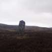 Cultural heritage assessment,  Clach Mhic Mheaos standing stone looking SE to SW down Glen Loth, Crakaig Windfarm, Highland