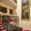 Interior view showing stairwell from first floor, Brechin Castle.