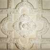 Detail of plasterwork on ceiling of first-floor Drawing Room, Brechin Castle.