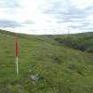 Cultural heritage assessment, Site 56, W bank, from NE, Neart Na Gaoithe Wind Farm Onshore Grid Connection, East Lothian