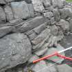 Detail of outer wall face stonework