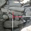 Possible lintel stones of souterrain and rubble fill of collapsed stone