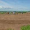 Archaeological excavation, Day 1, Ditch E, Standingstone, Traprain Law Environs Project Phase 2, East Lothian