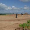 Archaeological excavation, Day 3, Setting grid,  Standingstone, Traprain Law Environs Project Phase 2, East Lothian