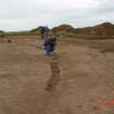 Archaeological excavation, Day 8, Palisade F13 SW, Standingstone, Traprain Law Environs Project Phase 2, East Lothian