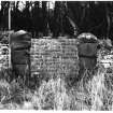 Designed landscape survey, Wall (1) showing gate 2, Archerfield Estate