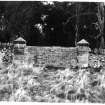 Designed landscape survey, Wall (1) showing gate 1, Archerfield Estate