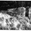 Designed landscape survey, Wall (1) showing brick and stone structure, Archerfield Estate