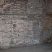 Standing building survey, Room 01, Detail of blocked opening in SW corner, Kellie Castle, Arbirlot