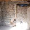 Standing building survey, Room 0/2, Detail of W-most doorway in N wall prior to its unblocking, Kellie Castle, Arbirlot