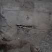 Standing building survey, Room 0/2, Detail of small stone vent in NE corner, Kellie Castle, Arbirlot