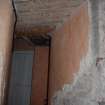 Standing building survey, Room 0/5, General view of doorway in SW corner, Kellie Castle, Arbirlot