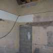 Standing building survey, Room 0/5, Detail of blocked doorway in NW corner, Kellie Castle, Arbirlot
