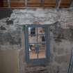 Standing building survey, Room 1/8, Detail of window in W elevation, Kellie Castle, Arbirlot