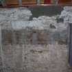 Standing building survey, Room 1/8, Detail of blocked window in W elevation, Kellie Castle, Arbirlot