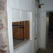 Standing building survey, Room 1/2, Detail of 19th century dumb-waiter, Kellie Castle, Arbirlot