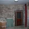 Standing building survey, Room 1/2, General view of S wall, Kellie Castle, Arbirlot