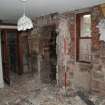 Standing building survey, Room 2/3, Detail of fireplace and windows in W, Kellie Castle, Arbirlot