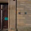 Standing building survey, Outlet house A, Detail view of door, Alnwickhill Waterworks, Liberton Gardens, Edinburgh