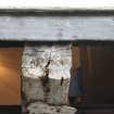 Standing building survey, Beam 4, Close shot of end grain, John Knox's House, 45 High Street, Edinburgh