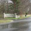 Archaeological evaluation, View of Knockbreck House gateposts and S portion of E wall, ASDA Store, Tain