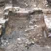 Archaeological evaluation, General view of structure [1201] in trench 12, Cathcart Road, Glasgow