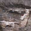 Archaeological evaluation, View of structure [1201] from NW in trench 12, Cathcart Road, Glasgow