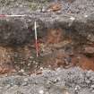 Archaeological evaluation, N facing section of trench 48 showing extent of [4803], Cathcart Road, Glasgow