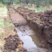 Trial trench evaluation, General view of Trench 1 showing depth of peat, Kilmelford, Argyll