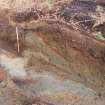 Trial trench evaluation, General view of natural escarpment [1800] Trench 18, Kilmelford, Argyll