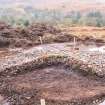 Trial trench evaluation, General view of Cairn 1 after removal of N quadrant, Kilmelford, Argyll