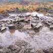 Trial trench evaluation, Cairn 2 after topsoil removal in Trench 13, Kilmelford, Argyll