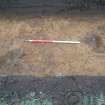 Archaeological evaluation, Trench 2, Half sectioned post-holes [201]-[203]-[205], East Beechwood Farm, Highland