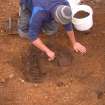 Archaeological evaluation, Working shot, East Beechwood Farm, Highland