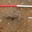 Archaeological excavation, Detail view of post hole [2408], East Beechwood Farm, Highland