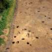 Archaeological excavation, Aerial view, East Beechwood Farm, Highland