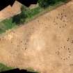 Archaeological excavation, Aerial view, East Beechwood Farm, Highland