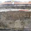 Archaeological excavation, Detail of slot (020) – wall (003), Glasgow Commonwealth Games Village, Dalbeath, Glasgow