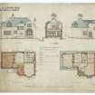 South and West Elevations, Section AA and ground and first floor plans for cottage at Lawside Road.

Insc. 'Dundee, 21st May 1909. Approved of on behalf of the Superior. Lt. F Salmond'

Drawing No.1