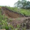 Archaeological evaluation, View of embankment cuts, A77 Pedstrian bridge (High Glengall), Corton, Ayr