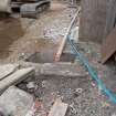Archaeological evaluation, View of manhole at NE edge of site, Crawford's Bakery, McDonald Road (Bellevue Road), Edinburgh