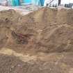 Archaeological evaluation, View of tip lines n Trench 5, Crawford's Bakery, McDonald Road (Bellevue Road), Edinburgh