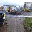 Watching brief, Modern cobble line to N of car park, Carpark, St Ninian's Way, Linlithgow