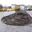 Watching brief, N end of central reservation following removal of tree root spoil, Carpark, St Ninian's Way, Linlithgow