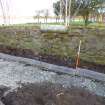 Watching brief, W face of wall [012] on E edge of site – detail, Carpark, St Ninian's Way, Linlithgow