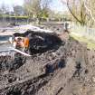 Watching brief, Post-excavation view of NE lighting cable trench, Carpark, St Ninian's Way, Linlithgow