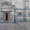 Watching brief, Iron lamppost, McEwan Hall, Teviot Place, Edinburgh